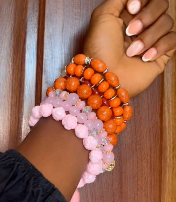 Beaded bracelets with charms