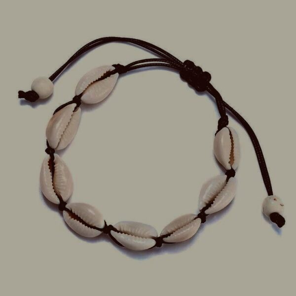 Cowry bead adjustable strap bracelets